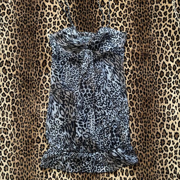 vintage leopard mini dress - Picture 2 of 4